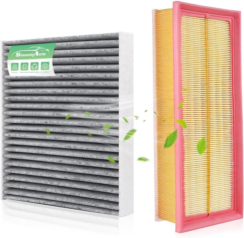 StaunchAuto Engine & Cabin Air Filter Set for Volkswagen Atlas 2018-2024 2025 2026 2.0L 3.6L VW Atlas Air Filter for Car Replacement CF11643 3QF129620 Car Accessories-2 Pack - Image 1